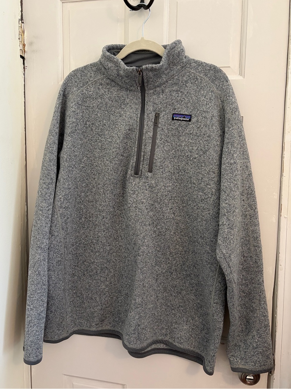 Patagonia Men's Better Sweater Long Sleeve Quarter Zip Heathered Gray size XXL